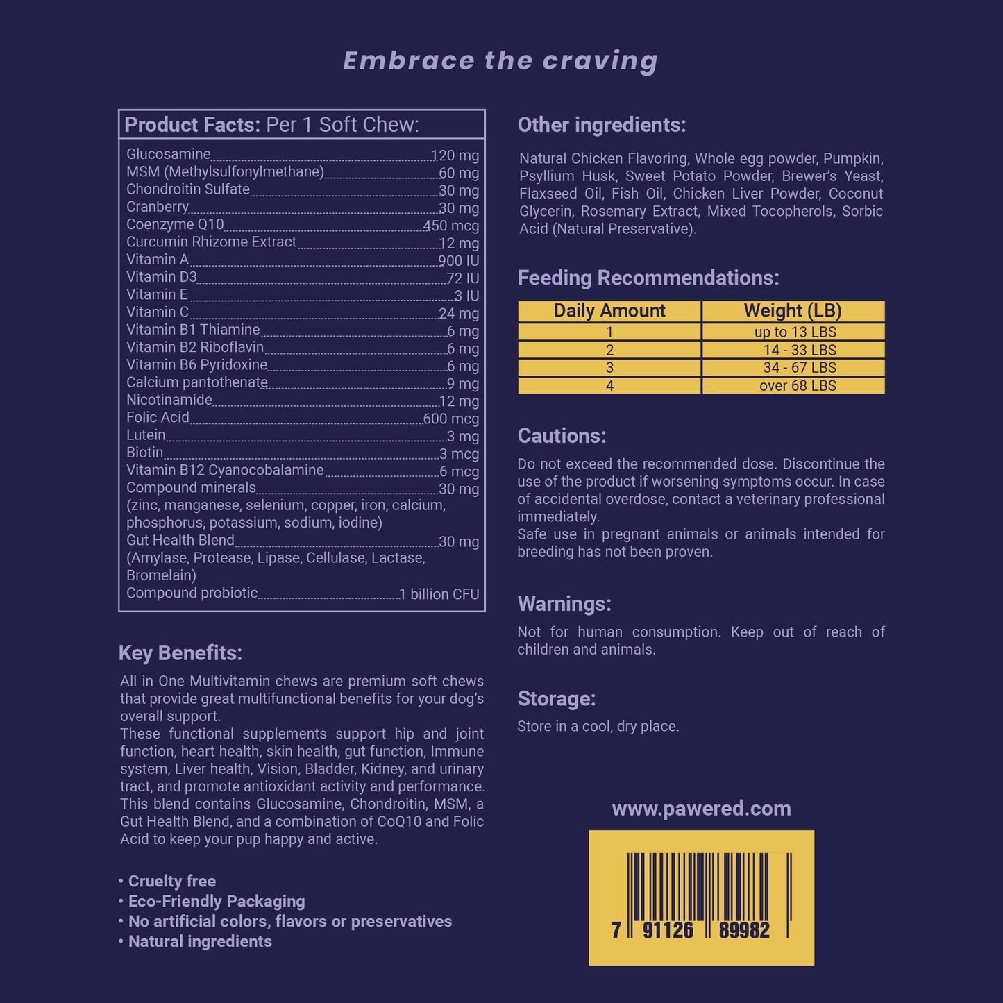 multivitamin dog supplements, natural ingredients, cruelty free