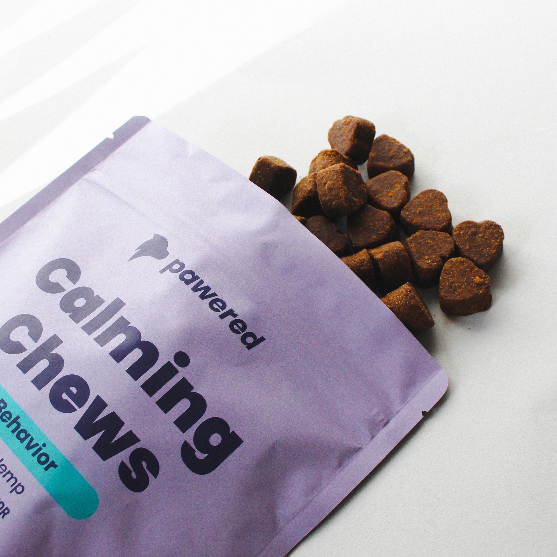 calming dog chews, natural ingredients, hemp for dogs, valerian root for dogs, melatonin for dogs, organic chamomile for dogs